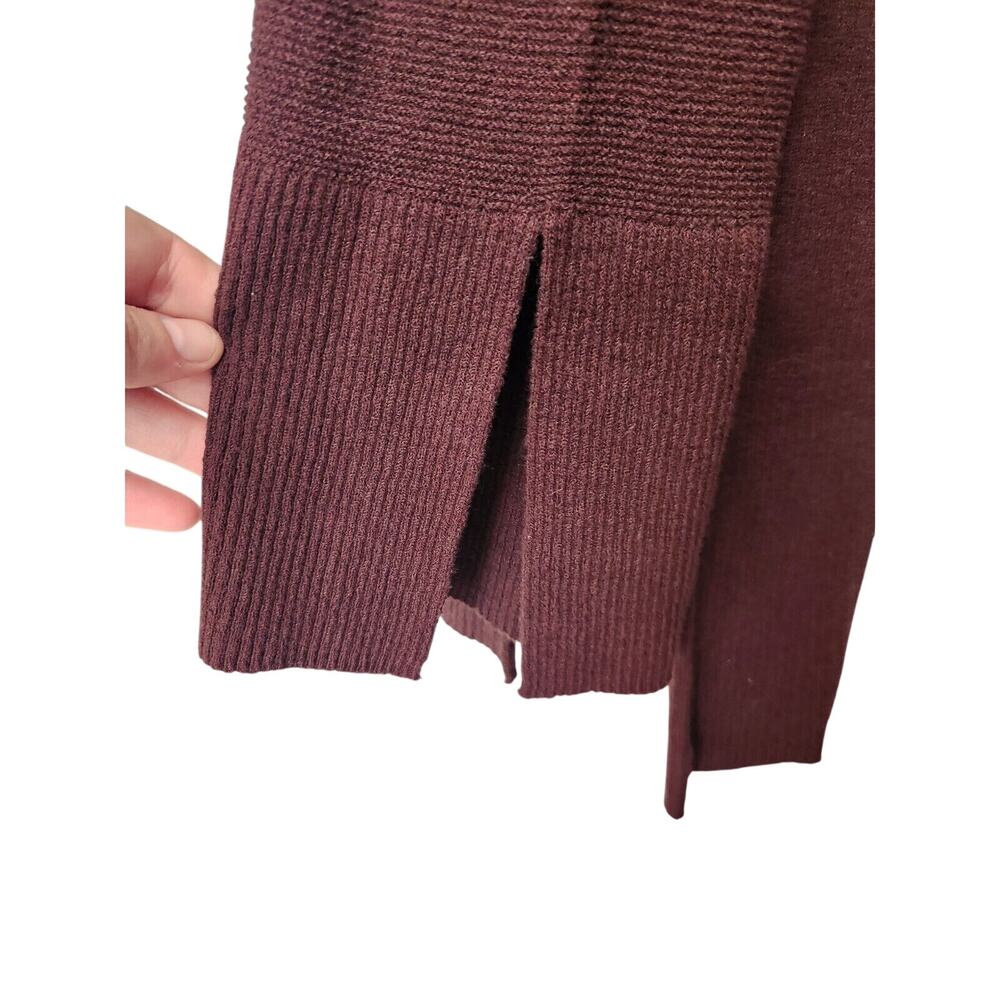 Free People Criss Cross Front Tunic High Low Sweater Size L Brown 14597 - Picture 6 of 9